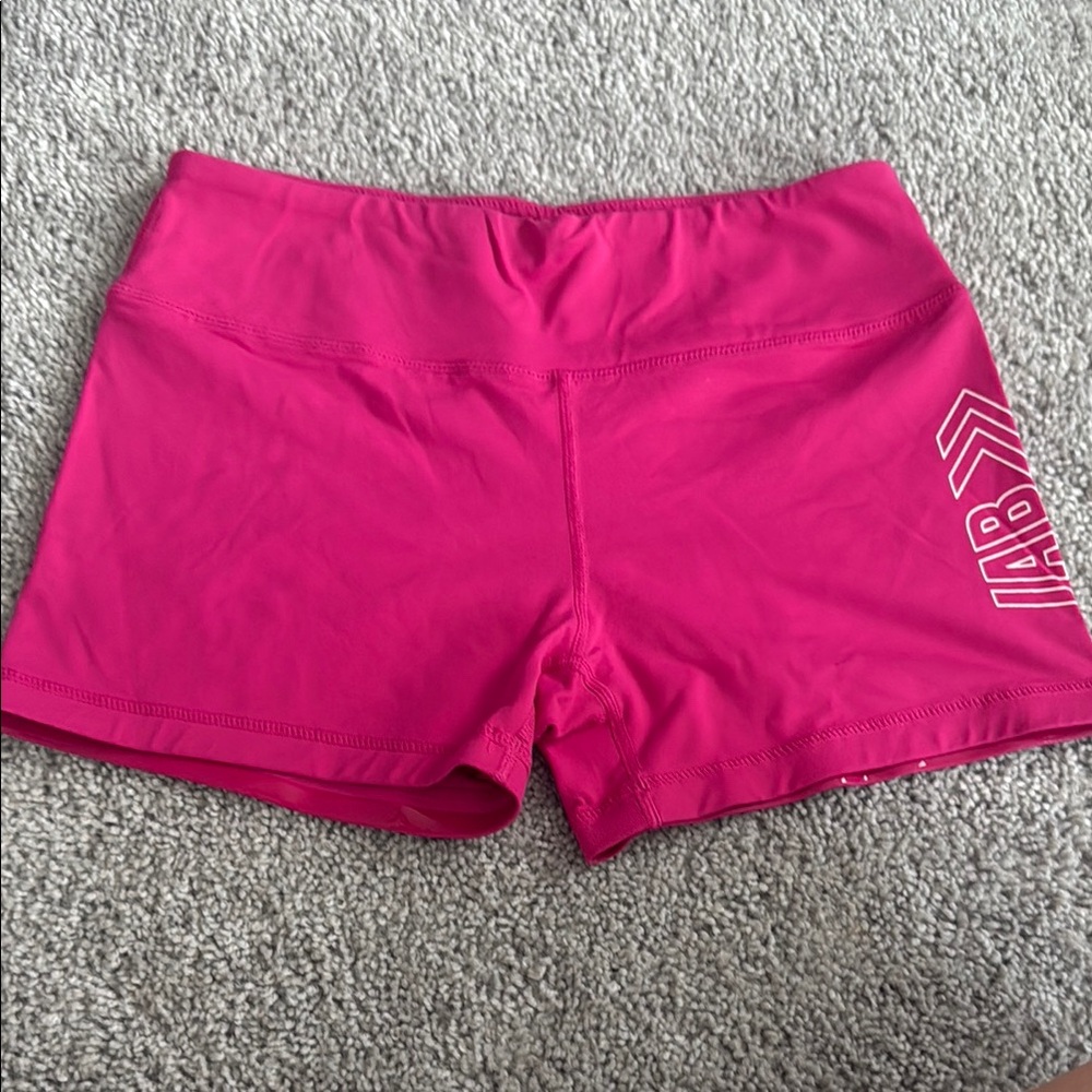 Vibrant Pink Athletic Shorts with Elastic Waistband
